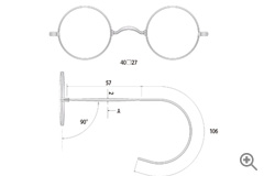 メタルラウンド眼鏡(サンプラチナ)